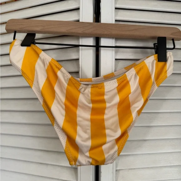 Solid & Striped Sporty Golden Yellow Bikini - Picture 3 of 5